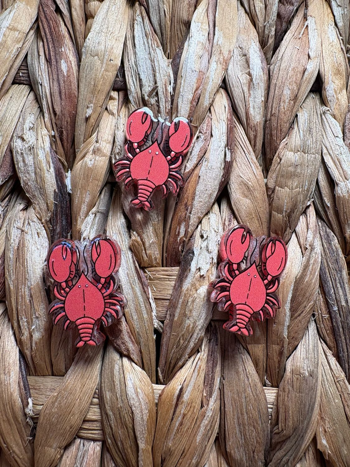 Lobster Acrylic Focal Bead