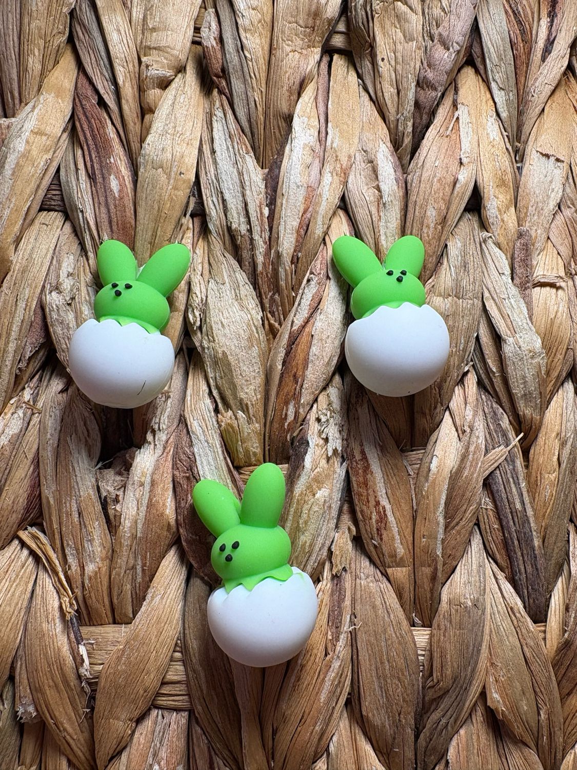 Green Bunny Egg 3d Focal Bead