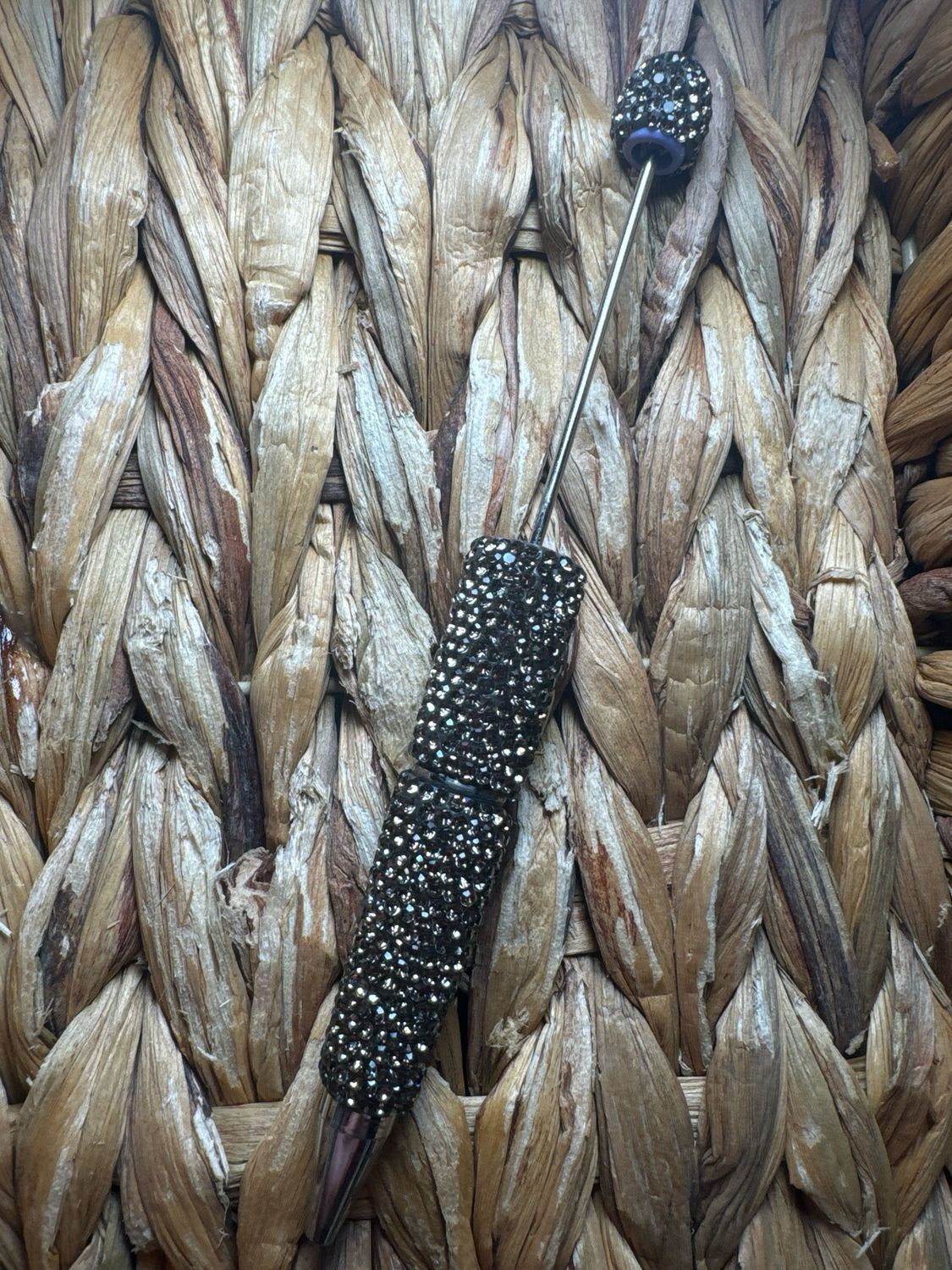 Light Black Rhinestone Pen