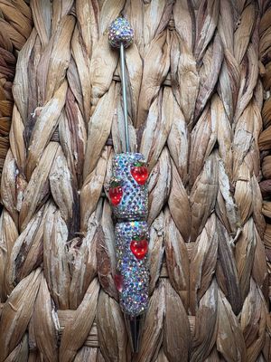 Red Strawberry Rhinestone Pen
