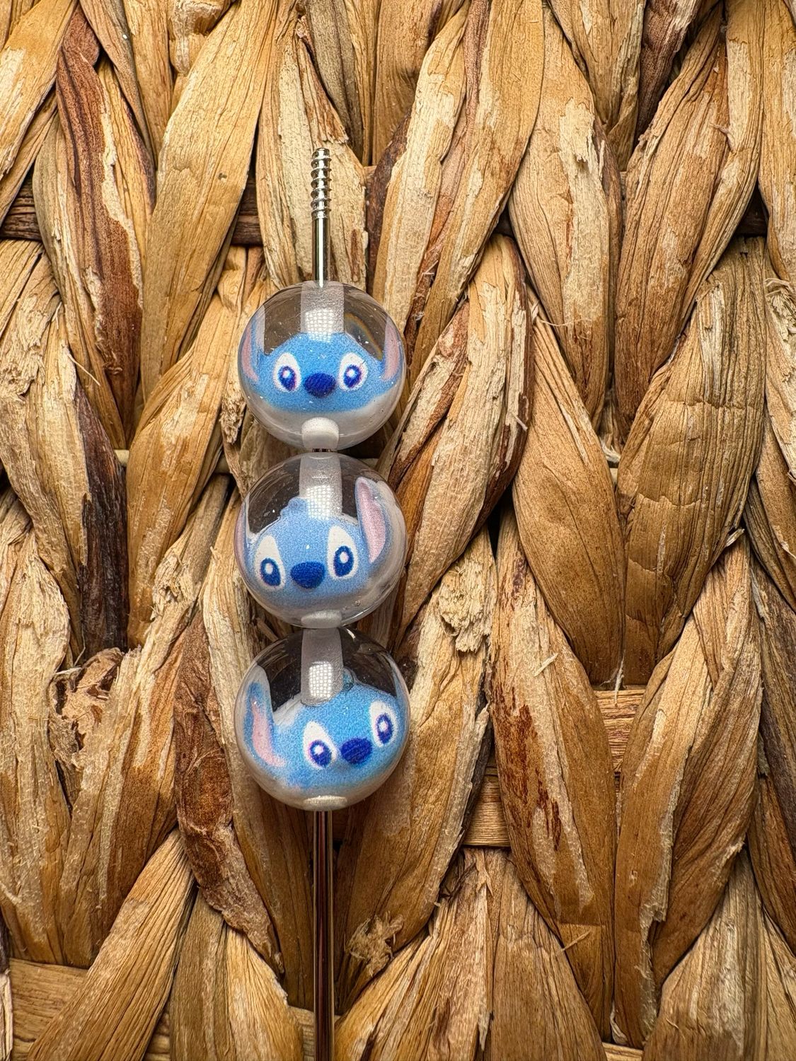 15mm Blue Alien Character Bead 