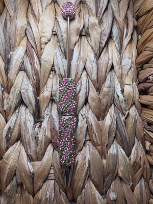 Pink &amp; Green Swirl Rhinestone Pen