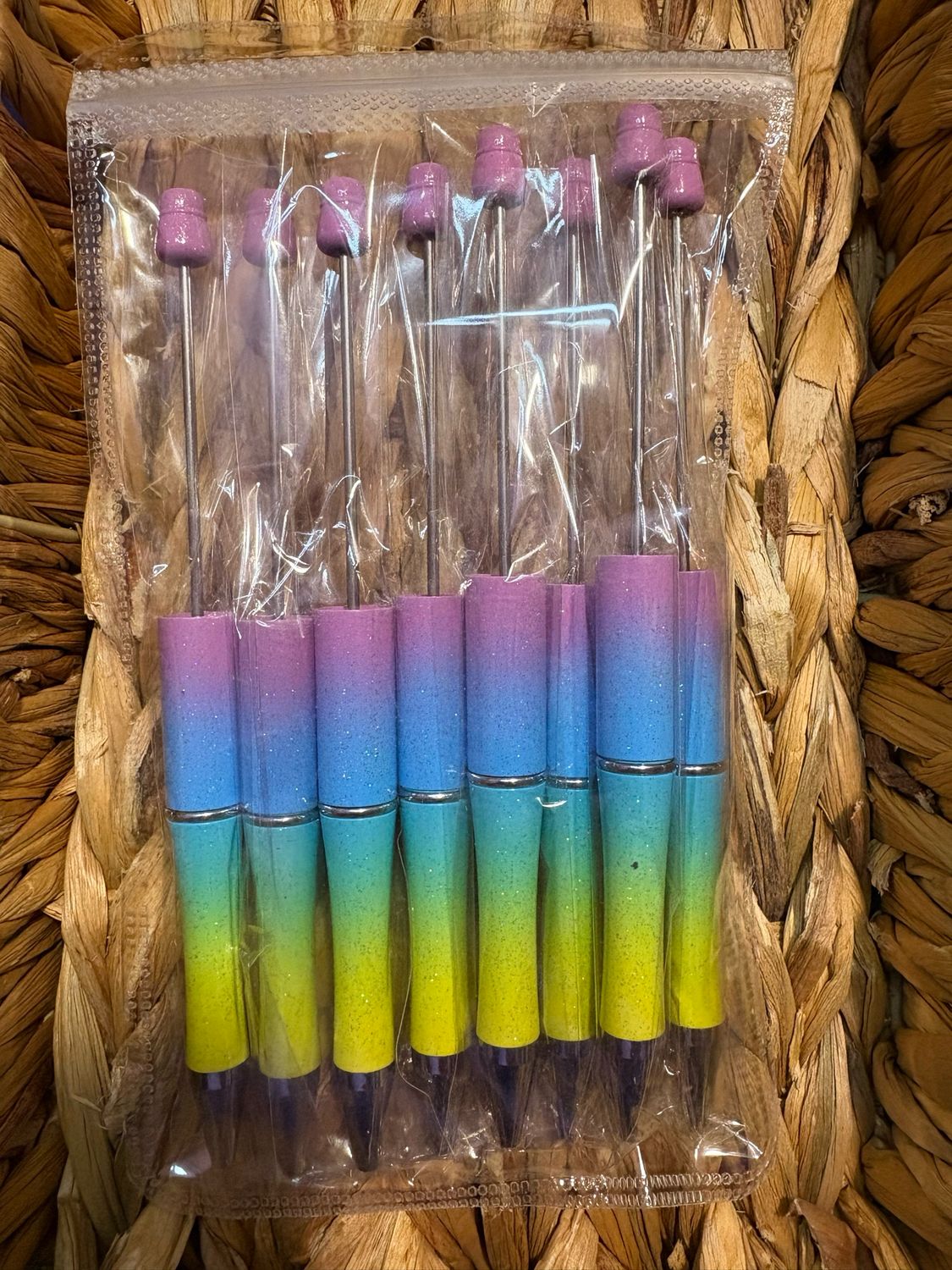 Rainbow Ombre Glitter Pens-8pc