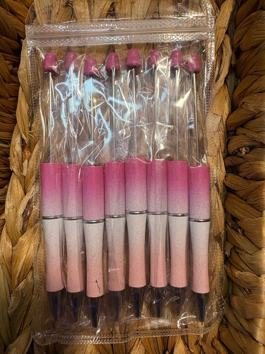 Pink Ombre Glitter Pens-8pc