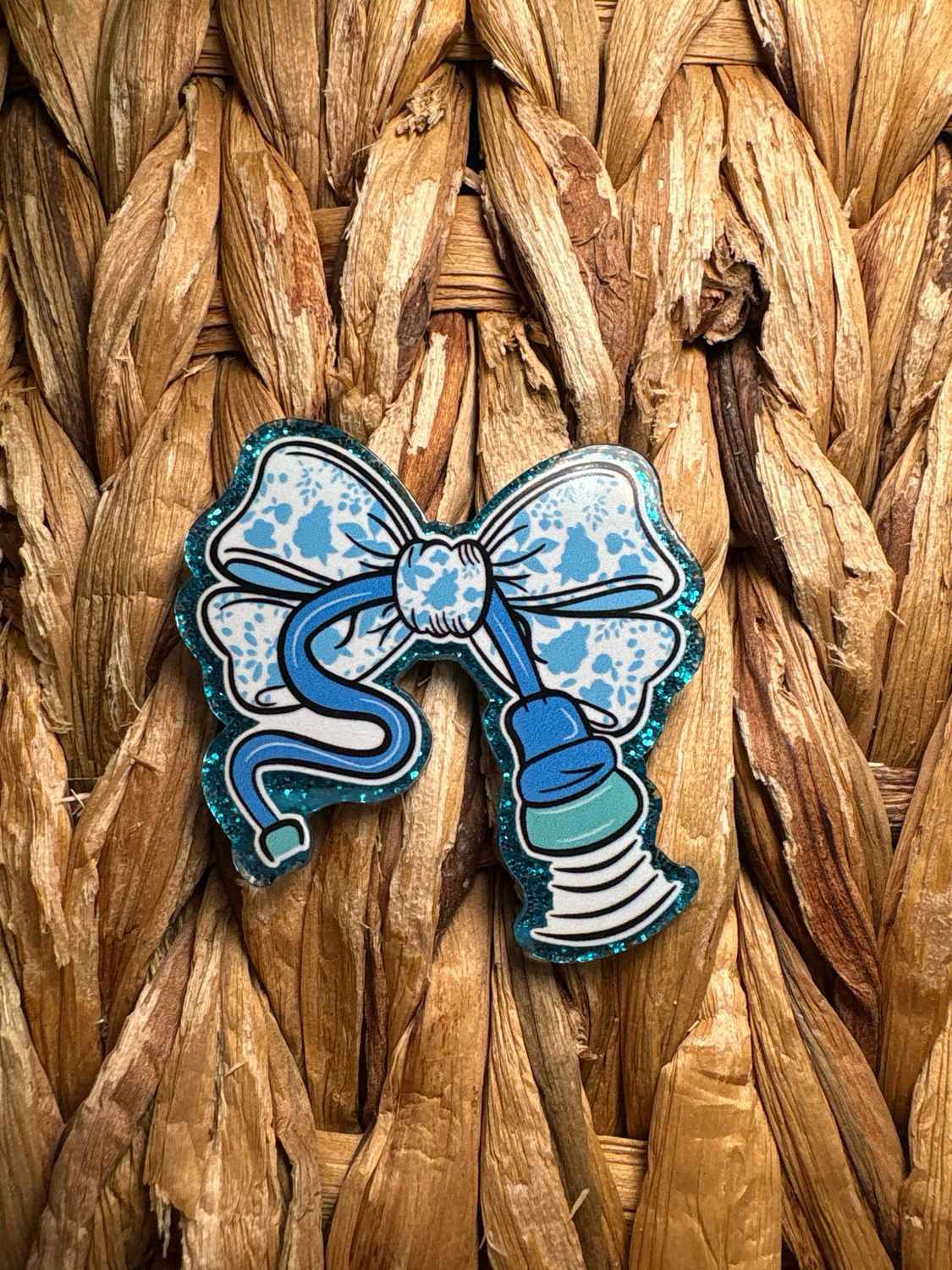 Blue Nurse Bow Acrylic Flatback 