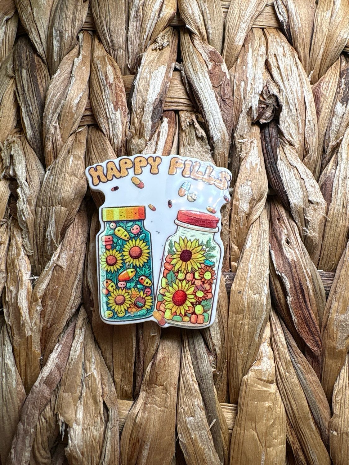 Happy Pills Acrylic Flatback 