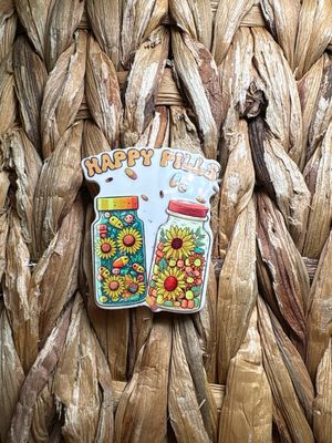 Happy Pills Acrylic Flatback 