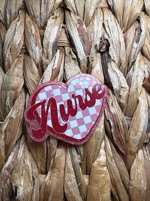 Nurse Heart Acrylic Flatback 