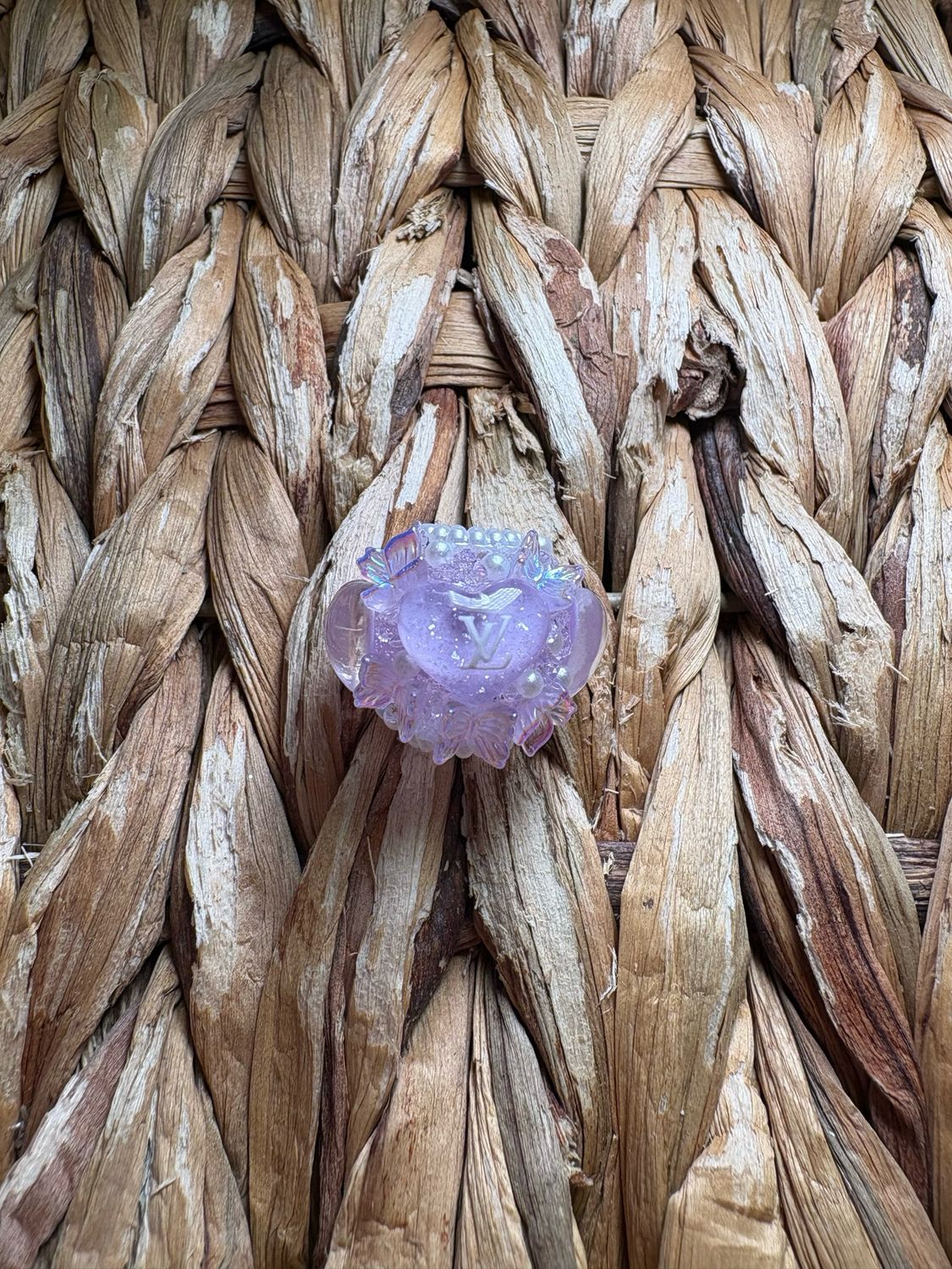 Purple LV sugar bead 