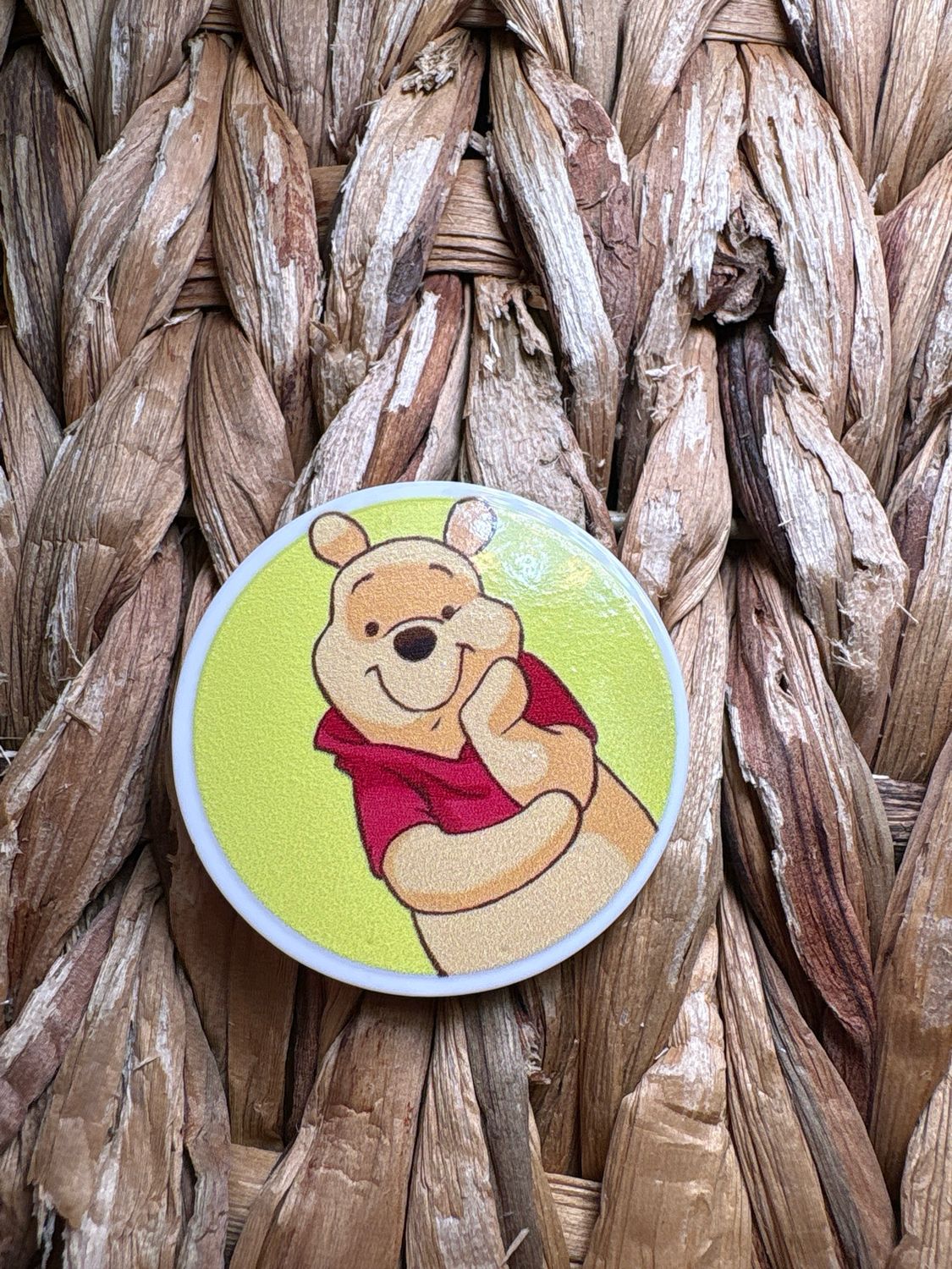 Honey Bear Circle Acrylic Flatback 