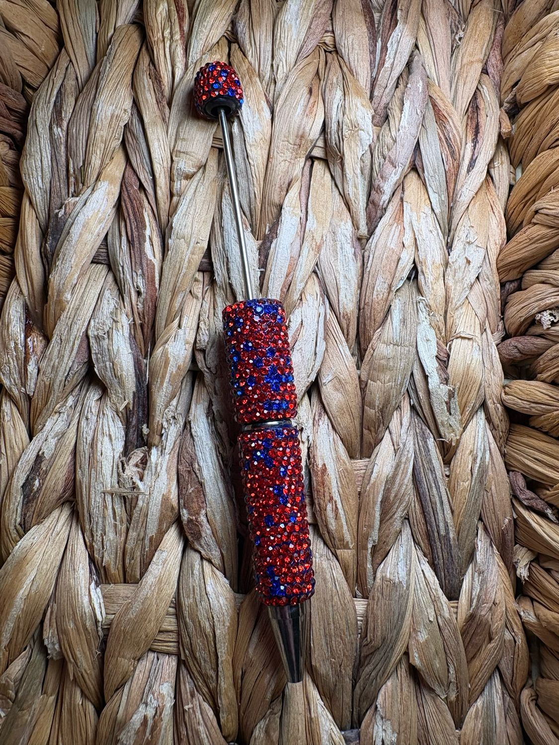 Red &amp; Blue Rhinestone Pen