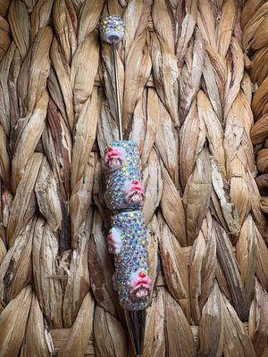 Strawberry Girl Head Rhinestone Pen