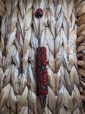 Red &amp; Black Rhinestone Pen