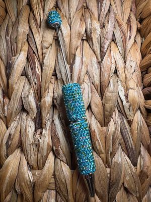 Blue &amp; Green Rhinestone Pen