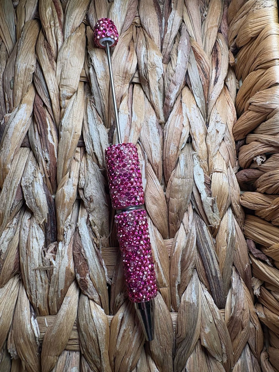 Pink &amp; Pink Rhinestone Pen