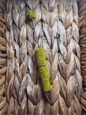 Bright Yellow Rhinestone Pen