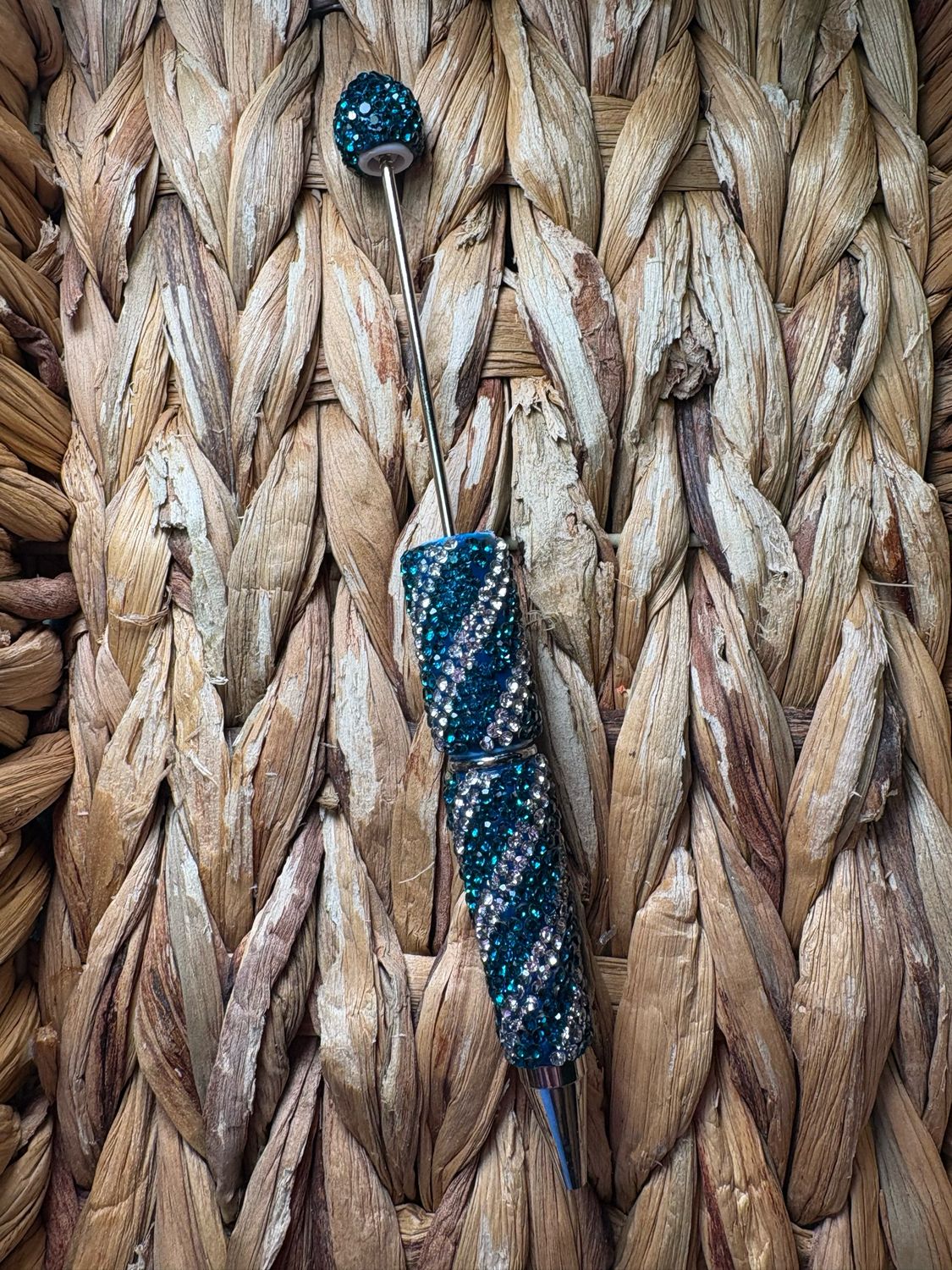 Turquoise Swirl Rhinestone Pen