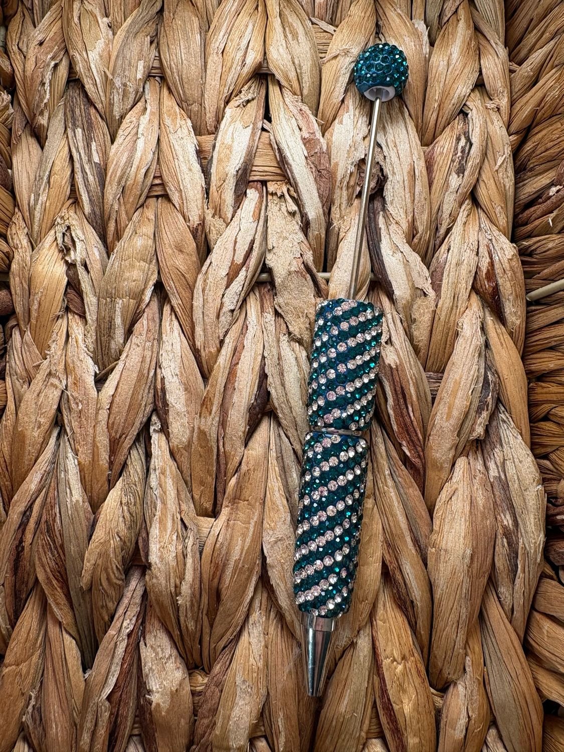 Turquoise Swirl Rhinestone Pen