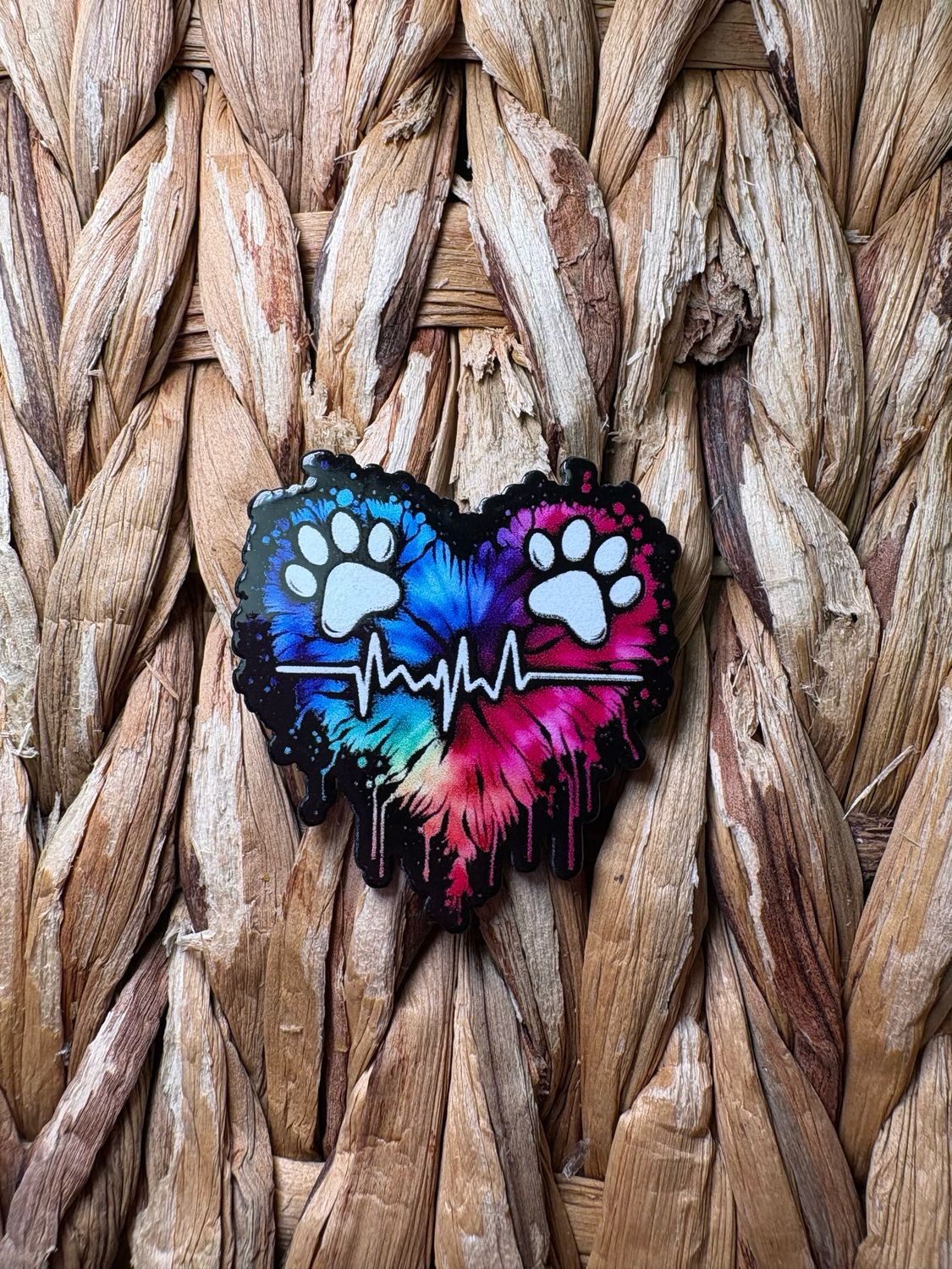 Paw Heart Acrylic Flatback
