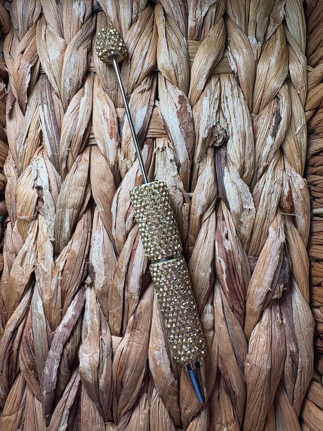 Light Gold Rhinestone Pen