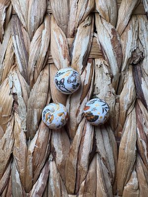 Dog Printed Silicone Bead 15mm