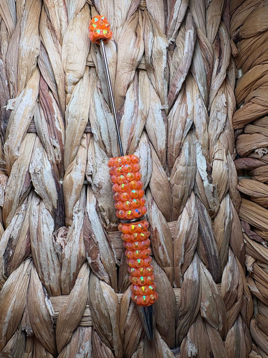 Orange Diamond Rhinestone Pen