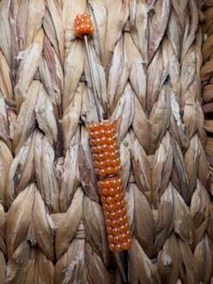 Dark Orange Bubble Rhinestone Pen