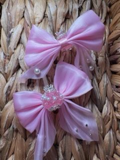Pink Pearl Bow Sugar Crown Bead