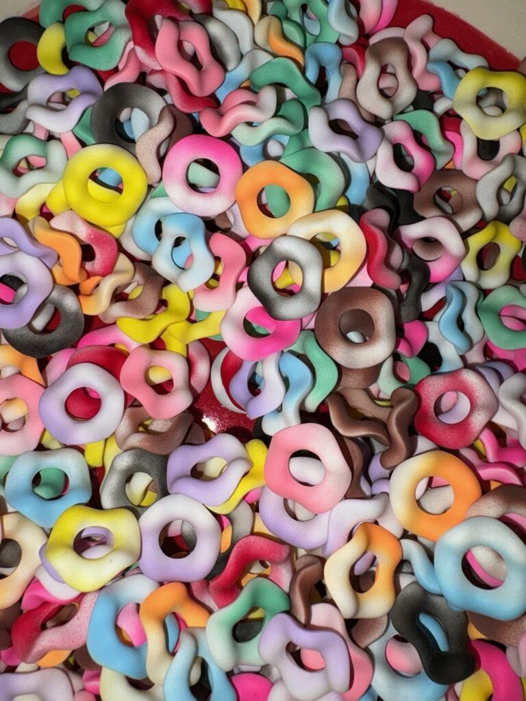 Ombre Matt Wavy Spacers- 50pc