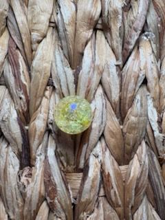 Yellow 20mm Crackle Bead