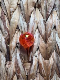 Red 20mm Crackle Bead