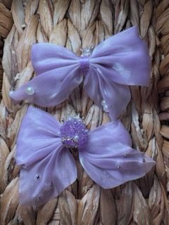 Purple Pearl Bow Sugar Crown Bead