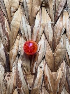 Red 15mm Crackle Bead