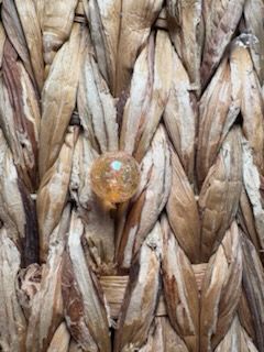 Orange 15mm Crackle Bead