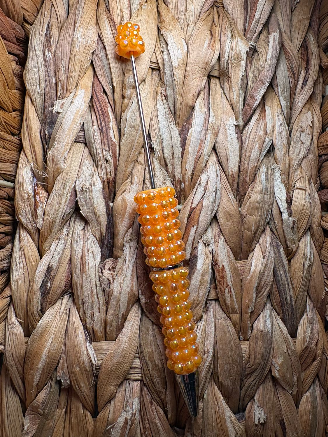 Orange Bubble Rhinestone Pen