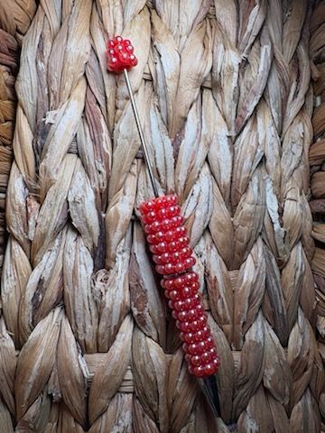 Red Bubble Rhinestone Pen