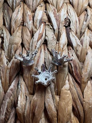 Silver Large Crown Bead