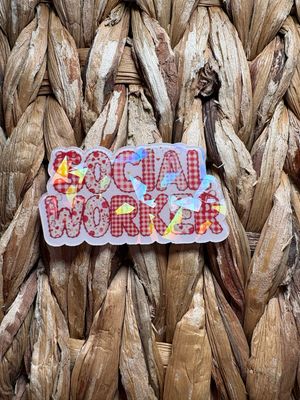 Social Worker Red Heart Flatback