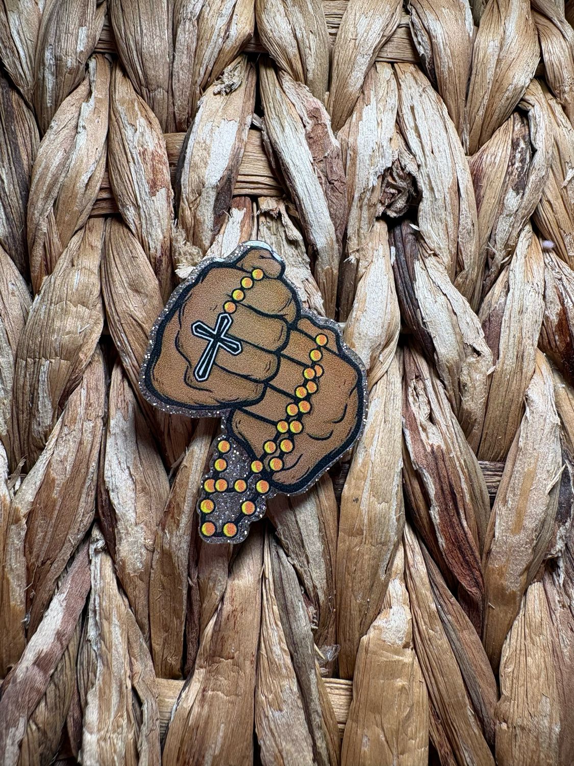 Rosary Hand Acrylic Flatback