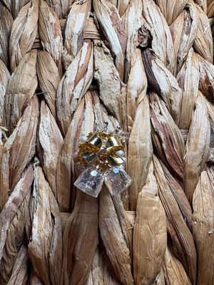 Gold Crown Sugar Bead Dangle