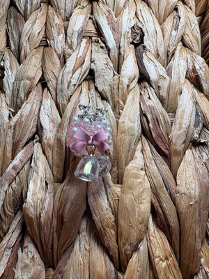 Pink Crown Sugar Bead Dangle