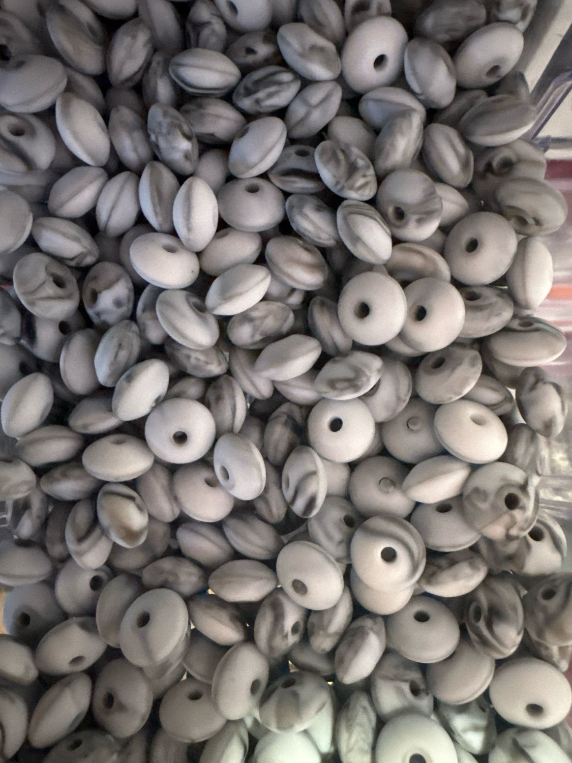 White &amp; Black Marble silicone lentil spacers