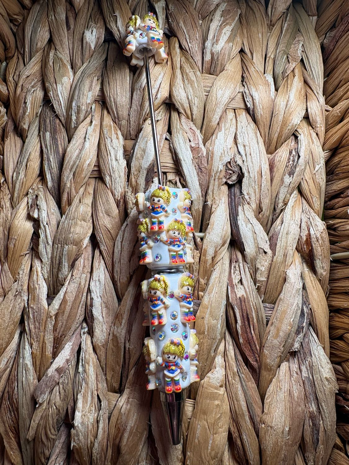 Rainbow Girl Clay Pen