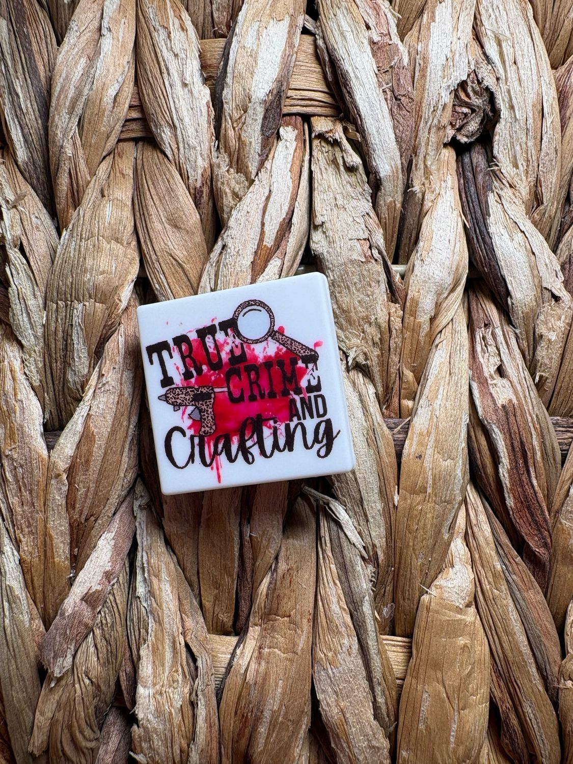 True Crime &amp; Crafting Printed Focal