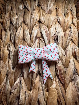 Cherry Bow Focal/Straw Topper