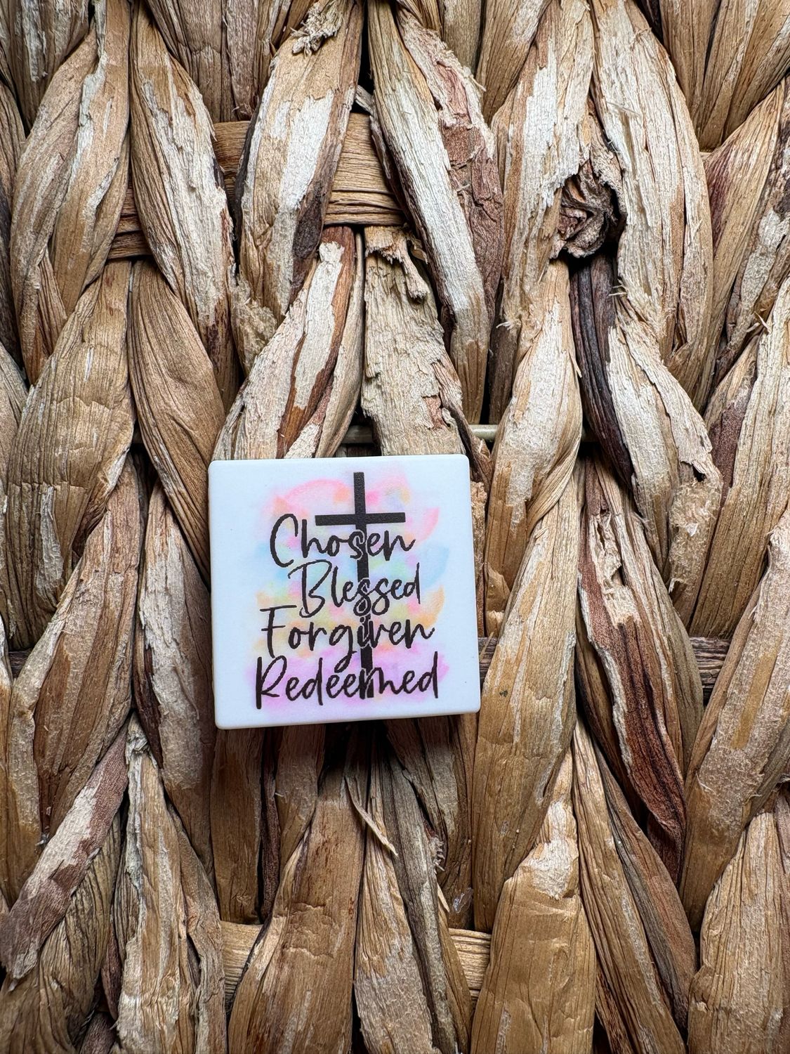 Chosen Blessed Forgiven Redeemed Printed Focal