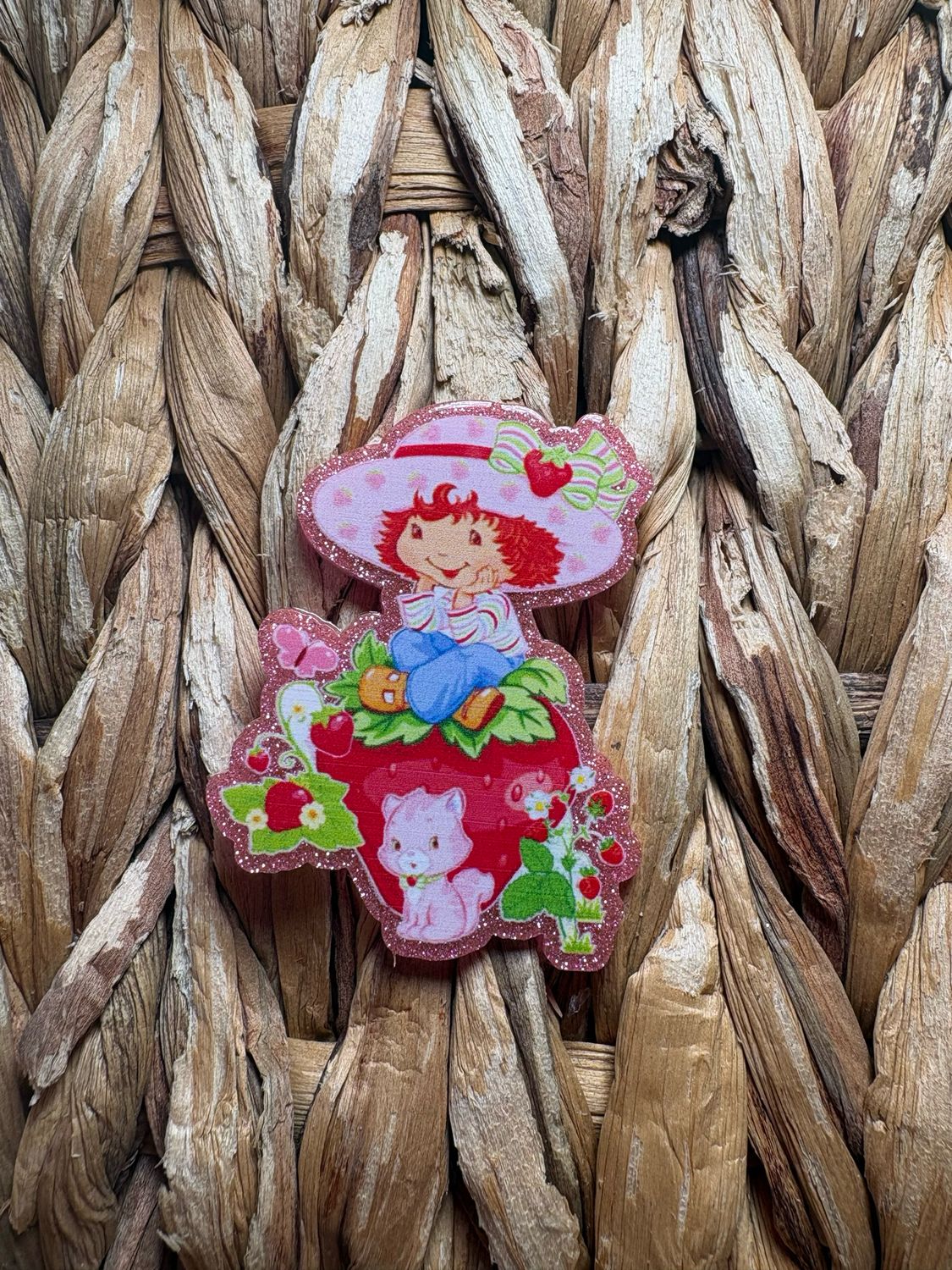 Strawberry Girl  Acrylic Flatback