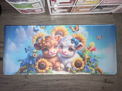 Cow x2 Desk Mat 