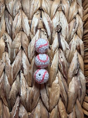 20mm Jelly Rhinestone Baseball Bead