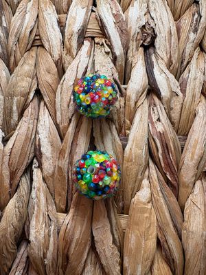 20mm Rhinestone Bead- Mardi Gras UV B225
